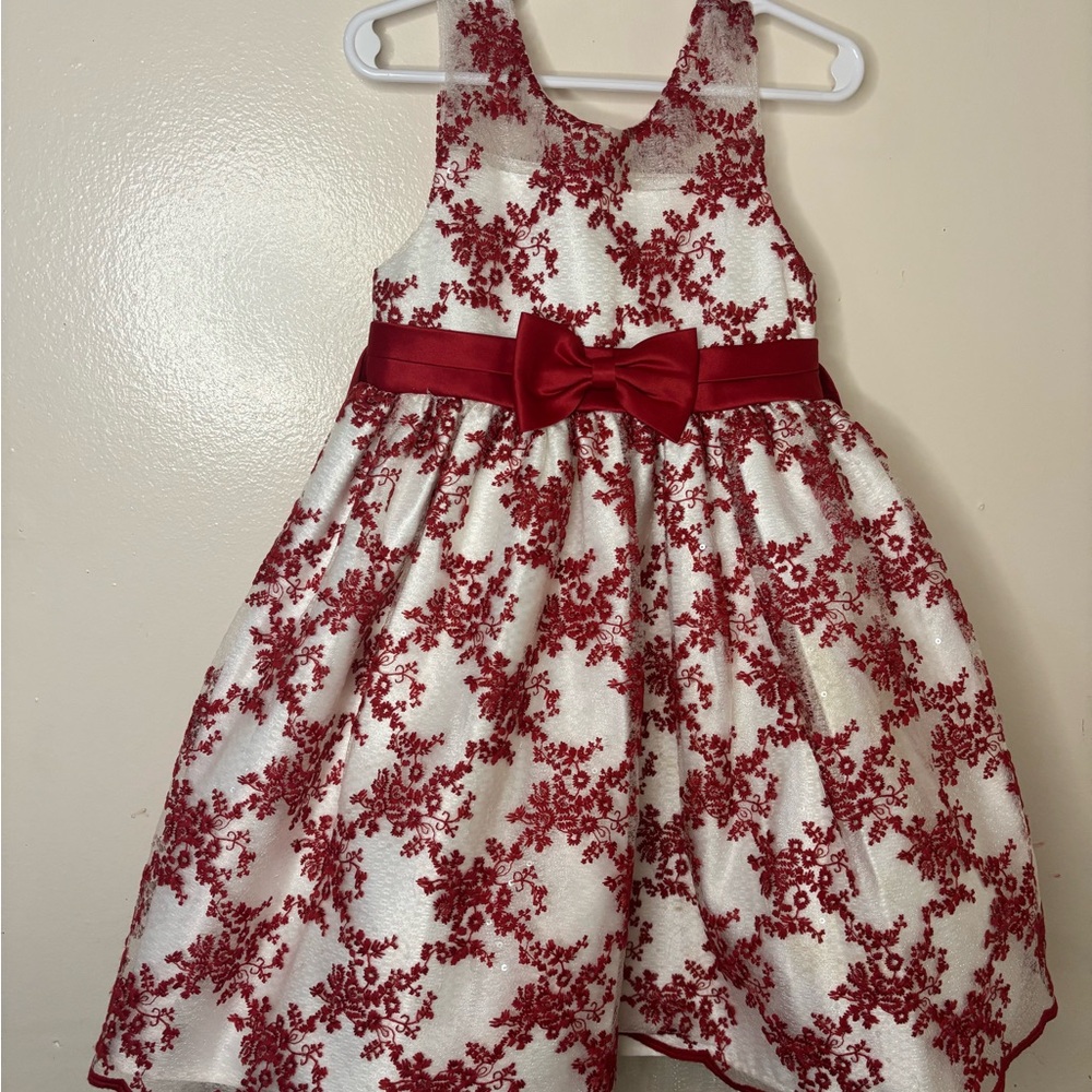 American Princess Red Floral girls Dress
